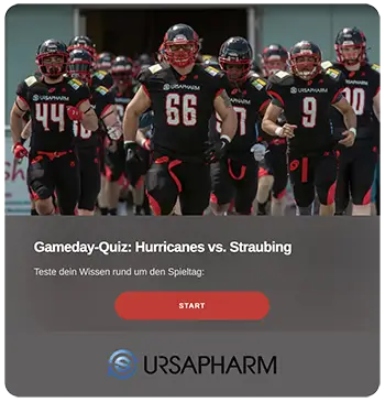 American Football Sample Sponsored Quiz Saarland Hurricanes