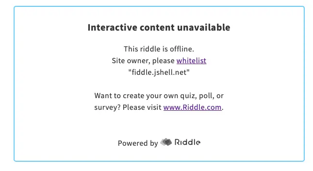 Der Einbettungs-Whitelist-Fehlerbildschirm zeigt Ihnen genau, welche Domain auf die Whitelist gesetzt werden muss.